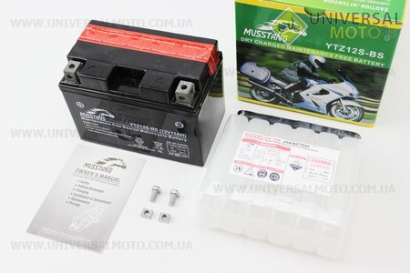 Аккумулятор 11Аh YTZ12S-BS (кислотный) 150/90/115мм