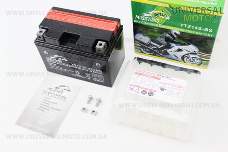 Аккумулятор 12Аh YTZ14S-BS (кислотный) 150/90/112мм