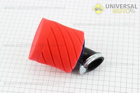 Фільтр повітряний нульовий 35мм 45 градусів "Циліндр" (поролоновий), червоний. SALO (Повітряний фільтр / UM3019-V67)