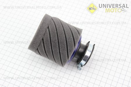 Фільтр повітряний нульовий 35мм прямий "циліндр" (поролоновий), чорний. SALO (Повітряний фільтр / UM3019-V70)