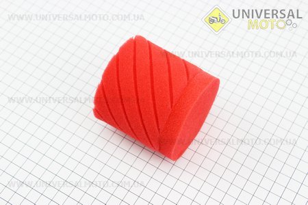 Фільтр повітряний нульовий - елемент для 35мм "циліндр" (поролоновий), червоний. SALO (Повітряний фільтр / UM3019-V71)