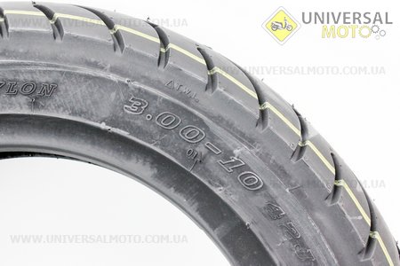 Шина 3,00-10 безкамерна, шосейний малюнок 6002. Mototech (Шини / UM3030-V27)