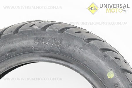 Шина 90/90-10 бескамерная, шоссейный рисунок K412. KENDA (Шины / UM3037-V30)