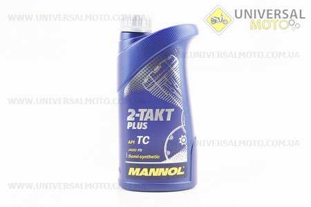 Мастило 2T - напівсинтетичне для мототехніки "PLUS",1 літр. MANNOL (Мотохімія / UM3040-V02)