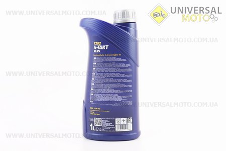 Мастило 4T 10W-40 - напівсинтетичне для мототехніки "PLUS",1 літр. MANNOL (Мотохімія / UM3040-V03)