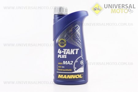 Мастило 4T 10W-40 - напівсинтетичне для мототехніки "PLUS",1 літр. MANNOL (Мотохімія / UM3040-V03)