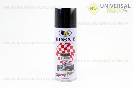 Фарба акрилова №4 "ЧОРНИЙ МАТОВИЙ", Аерозоль 400мл. BOSNY (Мотохімія / UM3040-V38)