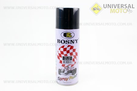 Фарба акрилова №39 "ЧОРНИЙ глянцеві", Аерозоль 400мл. BOSNY (Мотохімія / UM3040-V39)