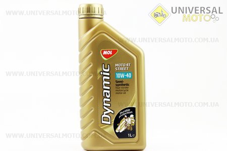 Мастило 4T 10W-40 - напівсинтетичне мотоциклетне "Moto Street",1 літр. MOL-Dynamic (Мотохімія / UM3040-V64)