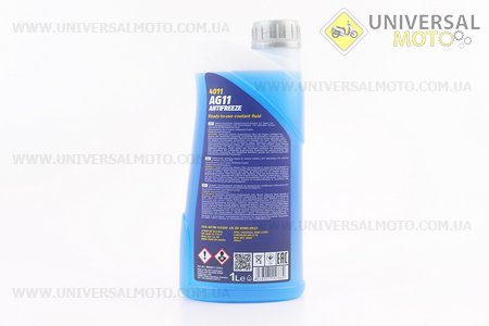 Рідина охолоджуюча -40 ° C "АНТИФРИЗ АG11", блакитний1 літр. MANNOL (Мотохімія / UM3040-V92)