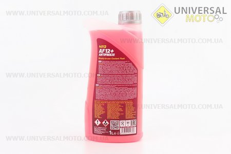 Рідина охолоджуюча -40 ° C "АНТИФРИЗ AF12", червоний1 літр. MANNOL (Мотохімія / UM3040-V94)