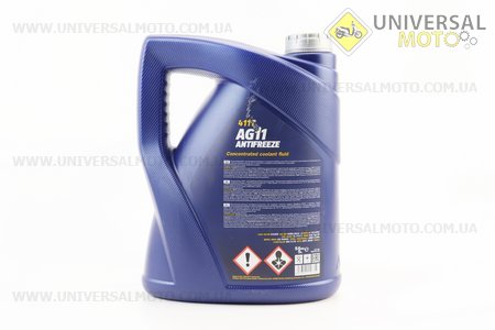 Рідина охолоджуюча концентрат -38 ° C 1: 1 "АНТИФРИЗ AG11", блакитний 5літрів. MANNOL (Мотохімія / UM3040-V97)