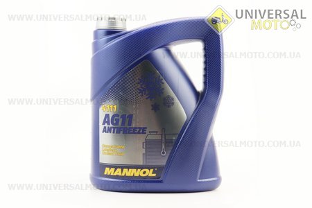 Рідина охолоджуюча концентрат -38 ° C 1: 1 "АНТИФРИЗ AG11", блакитний 5літрів. MANNOL (Мотохімія / UM3040-V97)