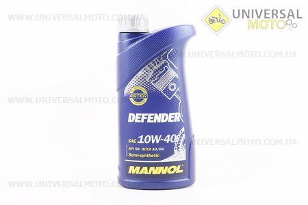 DEFENDER 10W-40 масло полусинтетическое, 1л. MANNOL (Мотохимия / UM3041-V30)