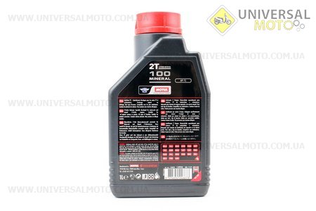 Мастило 2T - мінеральне для мототехніки "100 MINERAL",1 літр. MOTUL (Мотохімія / UM3041-V47)