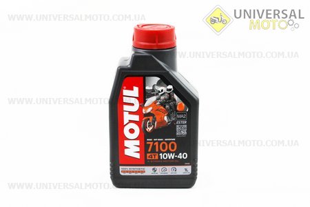 Мастило 4T 10W-40 - синтетичне мотоциклетне "7100 SYNTHETIC 100%",1 літр. MOTUL (Мотохімія / UM3041-V51)