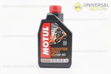 Мастило 4T 5W-40 - синтетичне для скутера "Scooter Power SYNTHESE 100%",1 літр. MOTUL (Мотохімія / UM3041-V59)