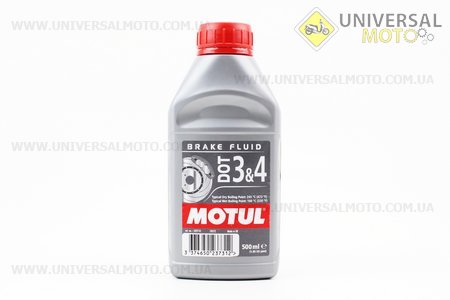 Гальмівна рідина синтетична "DOT 3/4 Brake Fluid", 500мл. MOTUL (Мотохімія / UM3041-V67)