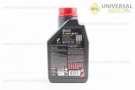 Мастило 4T 5W-40 - синтетична універсальне "8100 X-cess",1 літр. MOTUL (Мотохімія / UM3043-V24)