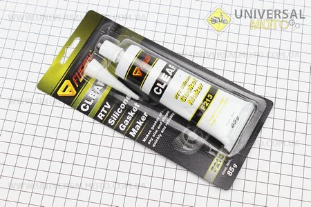 Герметик силіконовий високотемпературний прозорий "Gasket Maker CLEAR" 85g. FUSION (Мотохімія / UM3043-V75)
