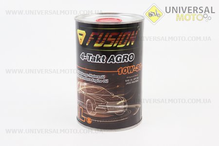 Масло 4T 10W-30 - напівсинтетичне універсальне "AGRO" 1 літр , Metal. FUSION (Мотохімія / UM3044-V34)