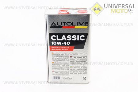 Мастило 4T 10W-40 - напівсинтетичне універсальне "Classiс", 4L Metal. AUTOLIVE (Мотохімія / UM3045-V73)