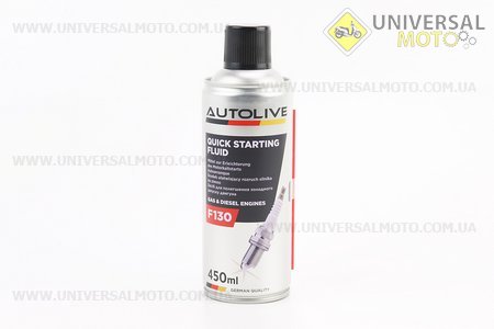 Ефір для легкого і швидкого запуску бензинових і дизельних двигунів "Quick Starting", Аерозоль 450ml. AUTOLIVE (Мотохімія / UM3045-V81)