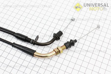 Трос газу 4Т-50см.куб. (кріплення верхнє з шайбою) (трос 209см; кожух 199см). Китай (Троса / UM3050-V05)