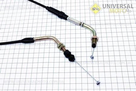 Трос газу 4Т-50см.куб. (кріплення верхнє з шайбою) (трос 213см; кожух 202см). Китай (Троса / UM3050-V29)