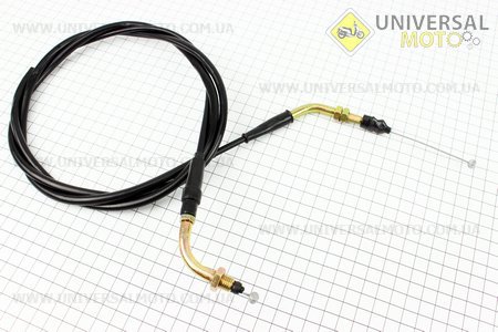 Трос газу 4Т-50см.куб. (кріплення верхнє з різьбою) (трос 197см; кожух 184см). Китай (Троса / UM3050-V37)