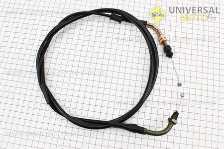 Трос газу 4Т-50см.куб. (кріплення верхнє з різьбою) (трос 191см; кожух 180см). DDL (Троса / UM3050-V49)