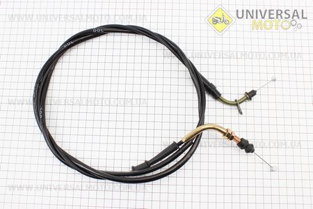 Трос газу 4Т-50см.куб. (кріплення верхнє з шайбою) (трос 213см; кожух 202см). DDL (Троса / UM3050-V51)