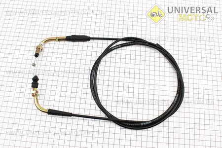 Трос газу 4Т-50сс (кріплення верхнє з різьбленням) (трос 190см; кожух 180см). Китай (Троса / UM3050-V89)