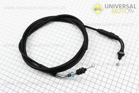 Трос газу 4Т-50сс (кріплення верхнє з різьбленням) (трос 190см; кожух 180см). Китай (Троса / UM3050-V95)