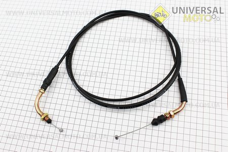 Трос газу 4Т-50см.куб. (кріплення верхнє з різьбою) (трос 193см; кожух 180см). Китай (Троса / UM3050-V96)