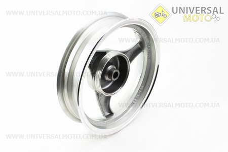 D19 Диск литой задний (бараб. торм. для 50см3 4Т-19 шлицов) MT2,5x12, серебристый. Китай (Диски / UM3060-V06)