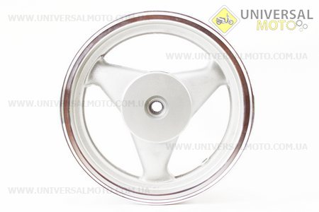 Диск задній литий MT3,50x12 Z19 для 4Т (бараб. гальм., d-110мм) "3 променя" сірий, тип 1. Китай (Диски до скутера / UM3060-V09)