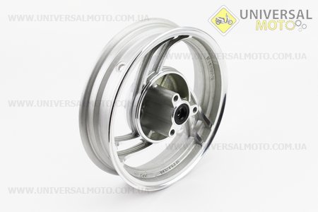 Диск передній литий MT2,15x10 d10мм (диск гальм. 3 болта) "3 променя" сірий. Китай (Диски до скутера / UM3060-V16)