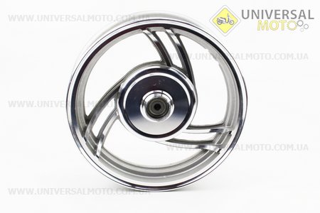 Диск передній литий MT2,15x10 d10мм (диск гальм. 3 болта) "3 променя" сірий. Китай (Диски до скутера / UM3060-V16)