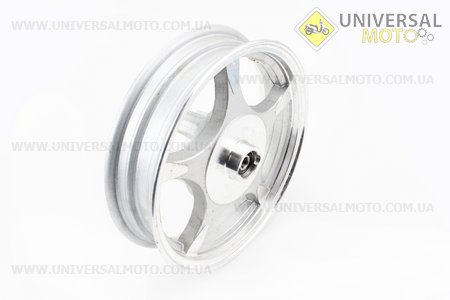 Диск передній литий MT2,15x10 d12мм (диск гальм. 3 болта) "5 променів" сірий. Китай (Диски до скутера / UM3060-V27)