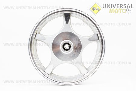 Диск передній литий MT2,15x10 d12мм (диск гальм. 3 болта) "5 променів" сірий. Китай (Диски до скутера / UM3060-V27)