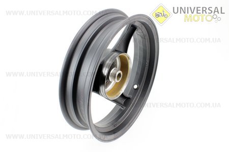 Диск задній литий MT2,50x12 Z19 для 4Т (бараб. гальм., d-110мм) "3 променя" чорний. Китай (Диски до скутера / UM3060-V29)
