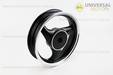 Диск задній литий MT2,50x12 Z19 для 4Т (бараб. гальм., d-110мм) "3 променя" чорний. Китай (Диски до скутера / UM3060-V29)