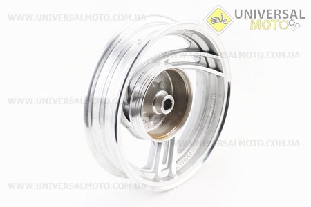 Диск задній литий MT2,15x10 Z19 для 4Т (бараб. гальм., d - 110 мм) "3 променя" чорний / сірий. Китай (Диски до скутера / UM3060-V42)