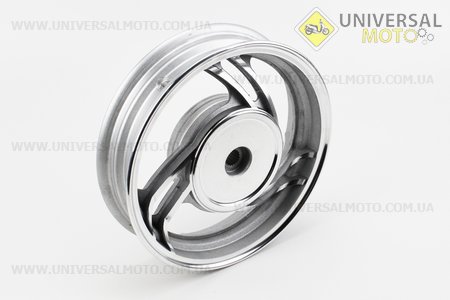 Диск задній литий MT2,15x10 Z19 для 4Т (бараб. гальм., d - 110 мм) "3 променя" чорний / сірий. Китай (Диски до скутера / UM3060-V42)