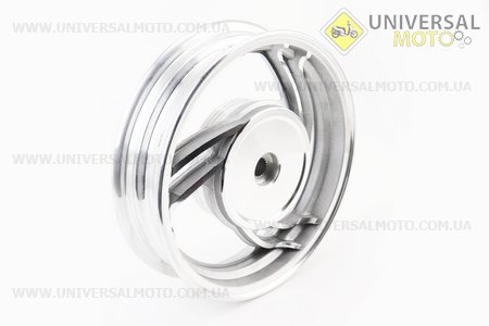 Диск задній литий MT2,15x10 Z19 для 4Т (бараб. гальм., d - 110 мм) "3 променя" чорний / сірий. Китай (Диски до скутера / UM3060-V42)