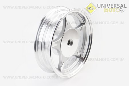 Диск задній литий MT2,50x10 Z19 для 4Т (бараб. гальм., d-110мм) "5 променів" сірий, тип 1. Китай (Диски до скутера / UM3060-V55)