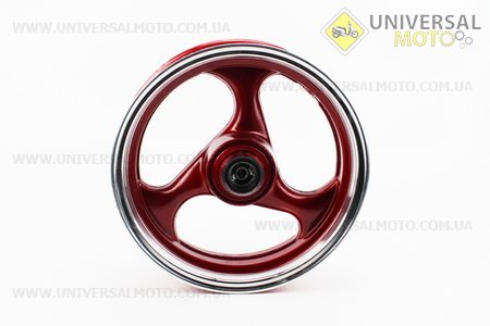 Диск передній литий MT3,50x13 d12мм (диск гальм. 3 болта) "3 променя" червоний / сірий (VIPER - F1). Китай (Диски до скутера / UM3060-V61)