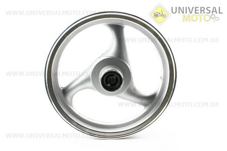 Диск передній литий MT2,50x12 d12мм (диск гальм. 3 болта) "3 променя" сірий, тип1. Китай (Диски до скутера / UM3060-V67)