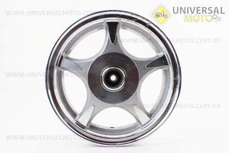 УЦІНКА Диск передній литий MT2,50x10 d12мм (диск гальм. 3 болта) "5 променів" сірий (невеликий наліт). Китай (Диски до скутера / UM3060-V73)